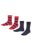 FALKE Kojinės 'Happy Stripe 2-Pack' tamsiai mėlyna