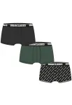 Urban Classics Boxer trumpikės tamsiai žalia / juoda / balta