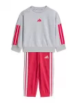 ADIDAS SPORTSWEAR Treniruočių kostiumas 'Essentials' margai pilka / ry&scaron;kiai raudona