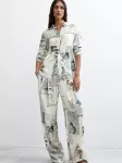 Desigual Klostuotos kelnės &scaron;viesiai mėlyna / kario spalva / juoda / balk&scaron;va