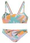SUNSEEKER Bikinis turkio spalva / tamsiai žalia / &scaron;viesiai oranžinė / balta