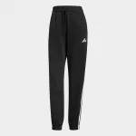 ADIDAS SPORTSWEAR Sportinės kelnės 'ESSENTIALS 3-STRIPES FLEECE LOOSE' juoda / balta