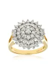 DIAMANT LETERNEL Žiedas 'Cluster-Ring aus 750 Gelbgold mit Diamant' auksas