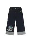 Ed Hardy Džinsai indigo spalva / mi&scaron;rios spalvos