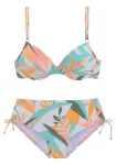 SUNSEEKER Bikinis mėtų spalva / tamsiai žalia / pastelinė violetinė / koralų splava