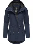 Ragwear Žieminė parka 'Monadis' tamsiai mėlyna / ruda / juoda / balta