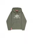ALPHA INDUSTRIES Megztinis be užsegimo alyvuogių spalva / balta