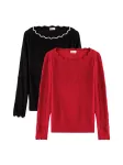 love & roses Megztinis raudona / juoda / balta