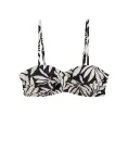 WE Fashion Bikinio vir&scaron;utinė dalis juoda / balta