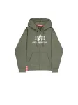 ALPHA INDUSTRIES Megztinis be užsegimo alyvuogių spalva / balta
