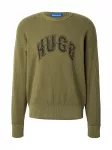 HUGO Megztinis 'Showdy' alyvuogių spalva / juoda