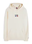 Tommy Jeans Megztinis be užsegimo 'NYC' kremo / mėlyna / raudona / juoda
