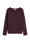 Marc O'Polo DENIM Mar&scaron;kinėliai vyno raudona spalva / balta
