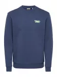 Only & Sons Megztinis be užsegimo 'ONSCERES' tamsiai mėlyna / žalia / rausvai violetinė spalva / balta