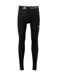 ADIDAS PERFORMANCE Sportinės kelnės 'TECHFIT Compression Training 3-Stripes Long' juoda / balk&scaron;va