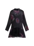 Desigual Suknelė žalia / alyvinė spalva / uogų spalva / juoda