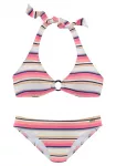 VENICE BEACH Bikinis mėlyna / &scaron;viesiai rožinė / juoda / balta