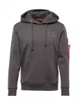 ALPHA INDUSTRIES Megztinis be užsegimo antracito spalva / obuolių spalva