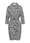 comma casual identity Palaidinės tipo suknelė rausvai pilka / &scaron;viesiai pilka / juoda