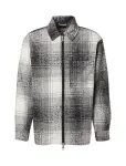 JACK & JONES Demisezoninė striukė margai pilka / juoda / balta