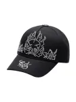 Ed Hardy Kepurė 'Flaming Skull 6' juoda