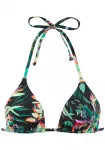 VENICE BEACH Bikinio vir&scaron;utinė dalis mėtų spalva / purpurinė / oranžinė / juoda