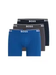 BOSS Boxer trumpikės kobalto mėlyna / juoda / balta