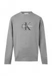 Calvin Klein Jeans Megztinis be užsegimo tamsiai mėlyna / pilka / balta