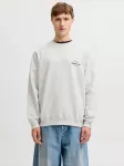 JACK & JONES Megztinis be užsegimo 'JORNorrebro' juoda / margai balta
