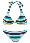VENICE BEACH Bikinis tamsiai mėlyna / &scaron;viesiai mėlyna / geltona / balta