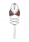 LSCN by LASCANA Bikinio vir&scaron;utinė dalis 'Lavista' purpurinė / oranžinė / juoda