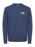 Only & Sons Megztinis be užsegimo 'ONSCERES' tamsiai mėlyna / žalia / rausvai violetinė spalva / balta