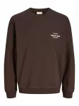 JACK & JONES Megztinis be užsegimo 'JORNORREBRO' &scaron;okolado spalva / balk&scaron;va