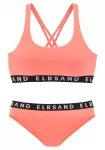 Elbsand Bikinis koralų splava / juoda / balta