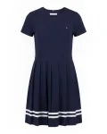 TOMMY HILFIGER Suknelė tamsiai mėlyna / balta