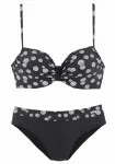 LASCANA Bikinis tamsiai mėlyna jūros spalva / balta