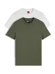 Tommy Jeans Mar&scaron;kinėliai nebalintos drobės spalva / alyvuogių spalva