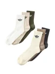 ADIDAS ORIGINALS Kojinės 'TREFOIL CREW SOCK CUSHION 6 PAIR' smėlio spalva / kremo / alyvuogių spalva / balta