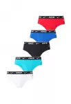 NIKE Underwear Vyri&scaron;kos kelnaitės mėlyna / vandens spalva / ry&scaron;kiai raudona / juoda / balta