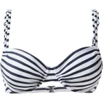 VENICE BEACH Bikinio vir&scaron;utinė dalis 'Summer' tamsiai mėlyna / balta