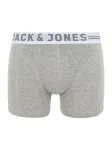 JACK & JONES Boxer trumpikės 'Sense' &scaron;viesiai pilka / tamsiai pilka / margai pilka / balta