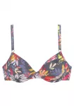 VIVANCE by LASCANA Bikinio vir&scaron;utinė dalis geltona / kario spalva / tamsiai pilka / raudona