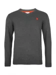U.S. POLO ASSN. Megztinis antracito spalva / oranžinė-raudona