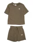 ADIDAS ORIGINALS Rinkinys 'LOOSE WAFFLE SHORT T-SHIRT' alyvuogių spalva