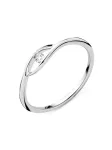 DIAMANT LETERNEL Žiedas 'Ring aus 375 Wei&szlig;gold mit Diamant' sidabrinė
