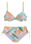 SUNSEEKER Bikinis mėtų spalva / tamsiai žalia / pastelinė violetinė / koralų splava