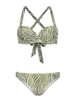 Shiwi Bikinis 'NORA' žalia / balta