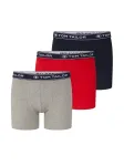 TOM TAILOR Boxer trumpikės tamsiai mėlyna / margai pilka / raudona / balta