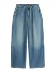 Tommy Jeans Džinsai su kantu 'Drawstring Loose Wide Leg With' tamsiai (džinso) mėlyna