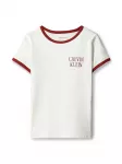 Calvin Klein Jeans Mar&scaron;kinėliai nebalintos drobės spalva / rubinų raudona